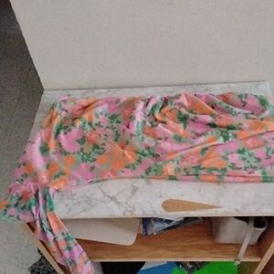Floral Pink and Orange Dress